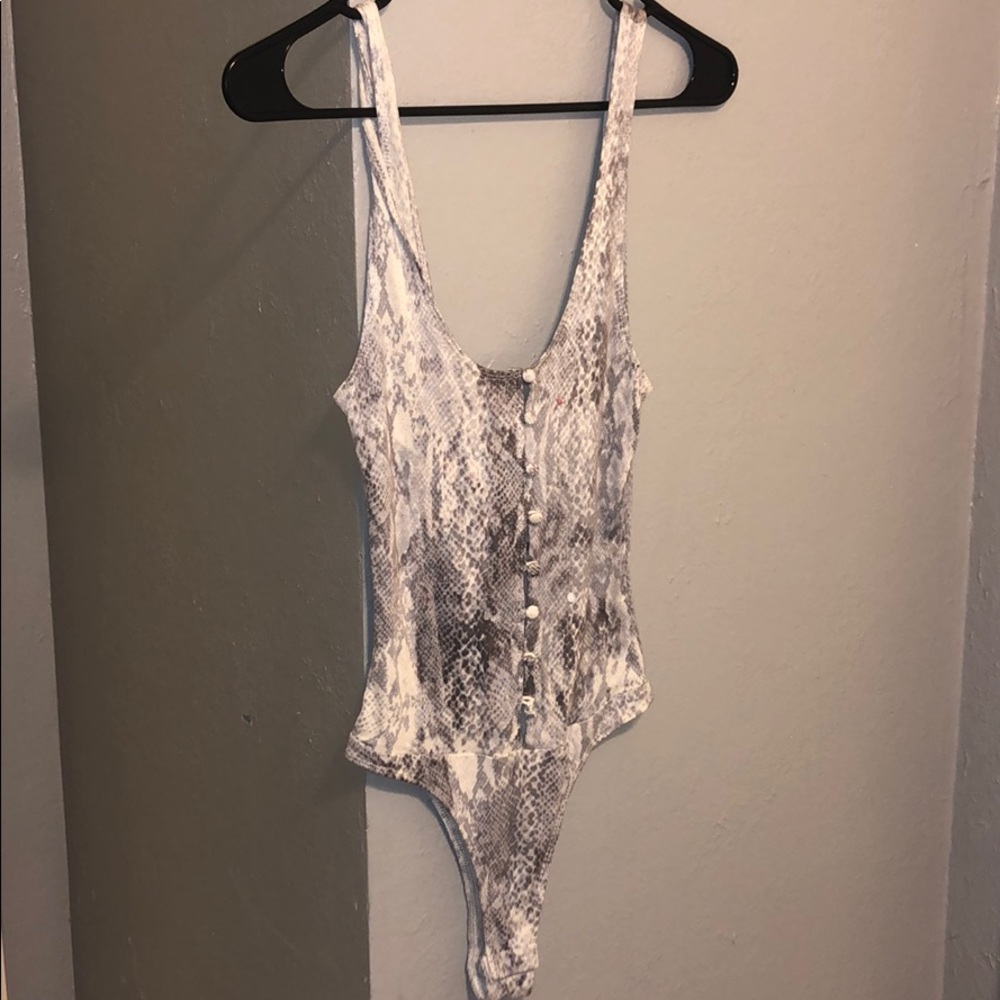 Snakeskin bodysuit (NEVER WORN)